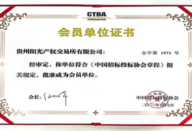 潛心篤志  踔厲奮進(jìn)——貴州陽(yáng)光產(chǎn)權(quán)交易所成為國(guó)家級(jí)協(xié)會(huì)會(huì)員