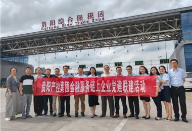 黨建引領(lǐng)聚合力  合作共贏謀發(fā)展——貴陽產(chǎn)控集團(tuán)金融服務(wù)鏈企業(yè)與貴陽綜保產(chǎn)發(fā)公司、貴金支付公司聯(lián)合開展黨建交流活動(dòng)